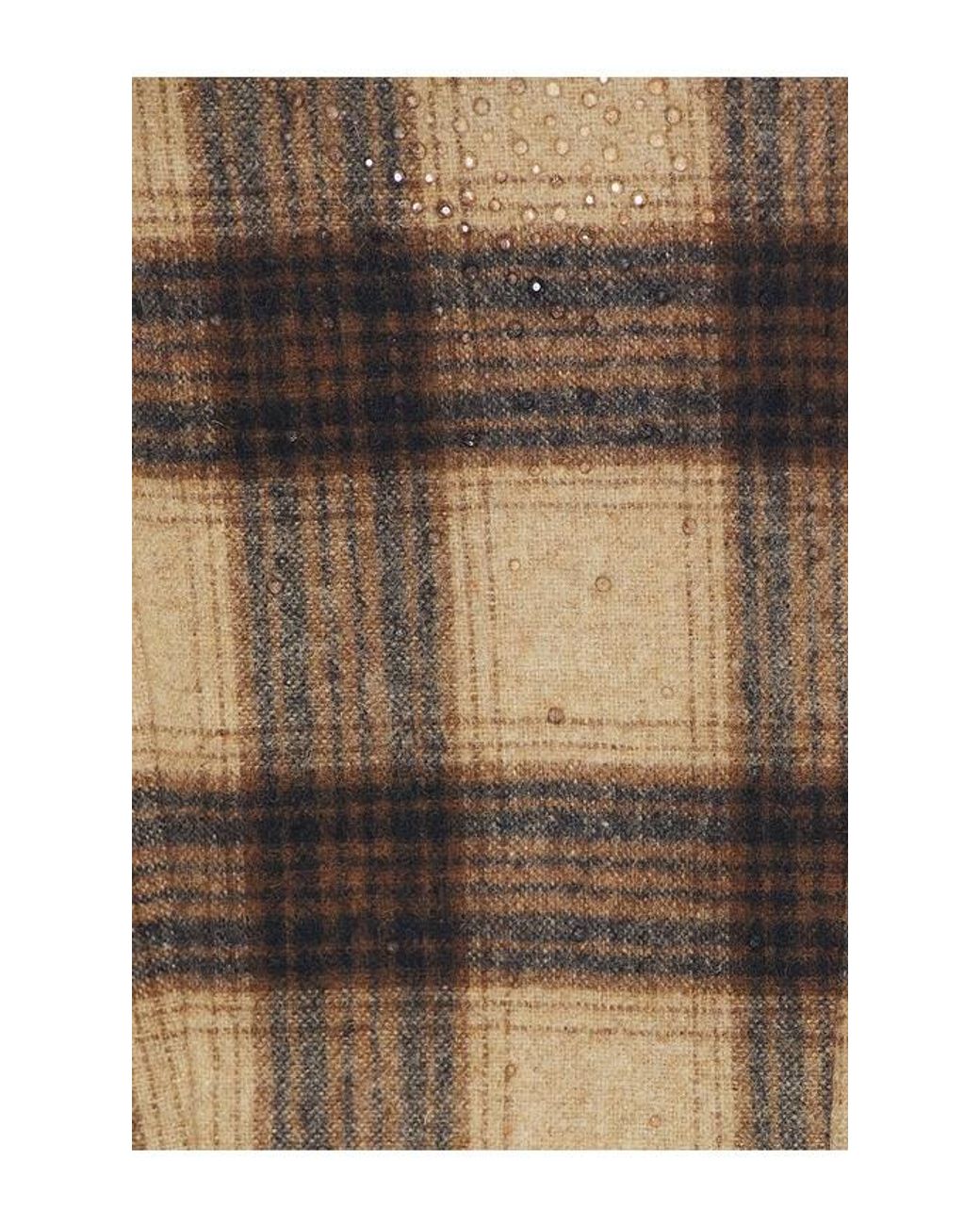 GIUSEPPE DI MORABITO Natural Plaid Top