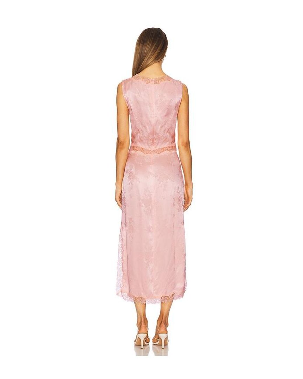 LPA Pink Daphne Midi Dress