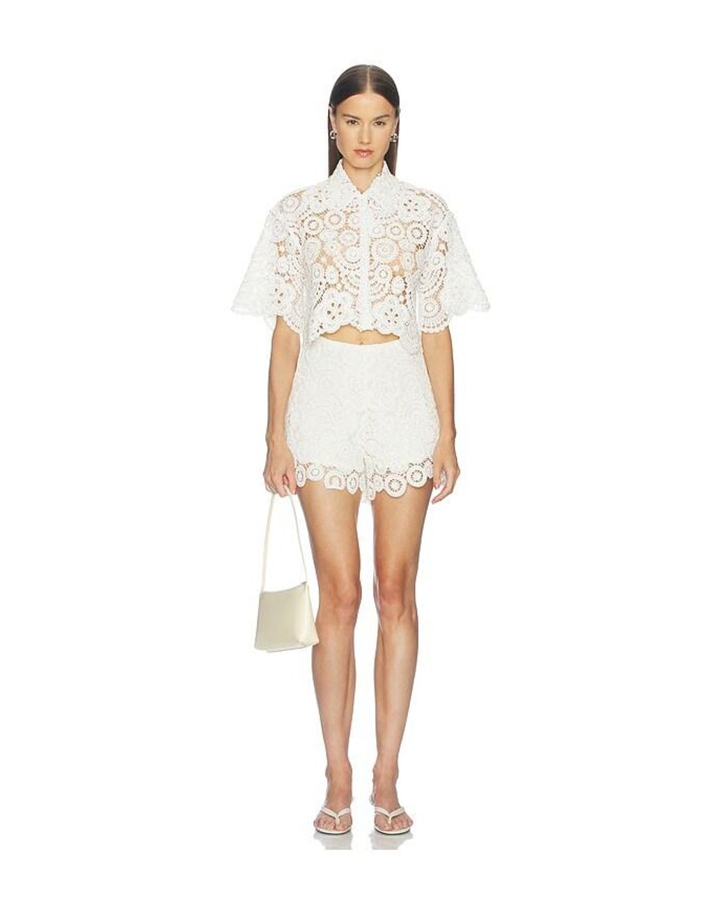 PATBO White Gal Embroidery Top