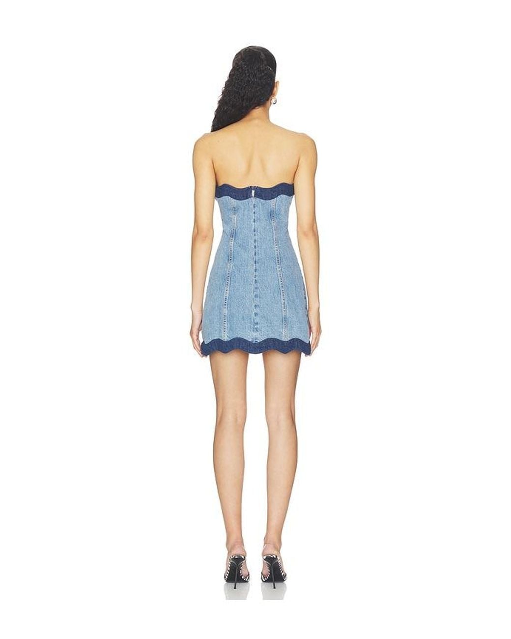 retroféte Blue Seluna Denim Dress