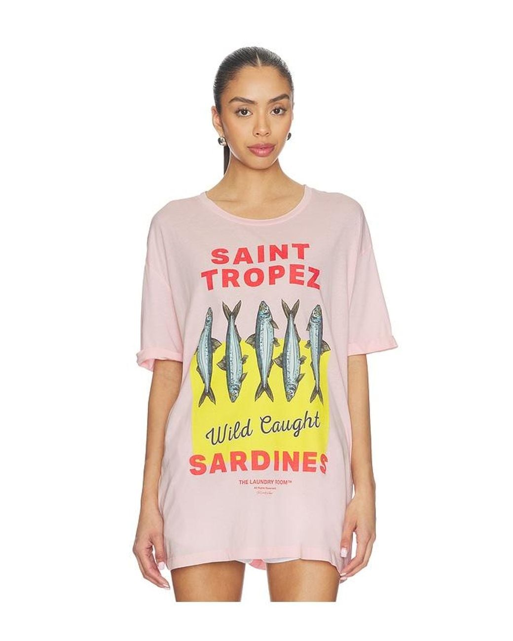 The Laundry Room Multicolor Saint Tropez Sardines Oversized Tee