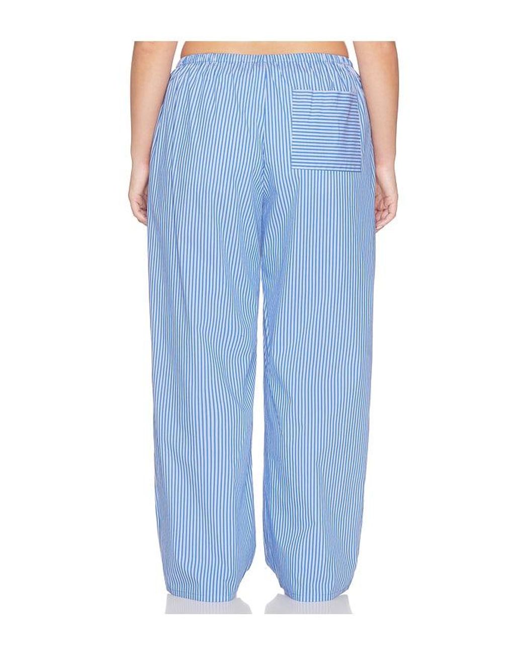 GOOD AMERICAN Blue Poplin Pull On Pants