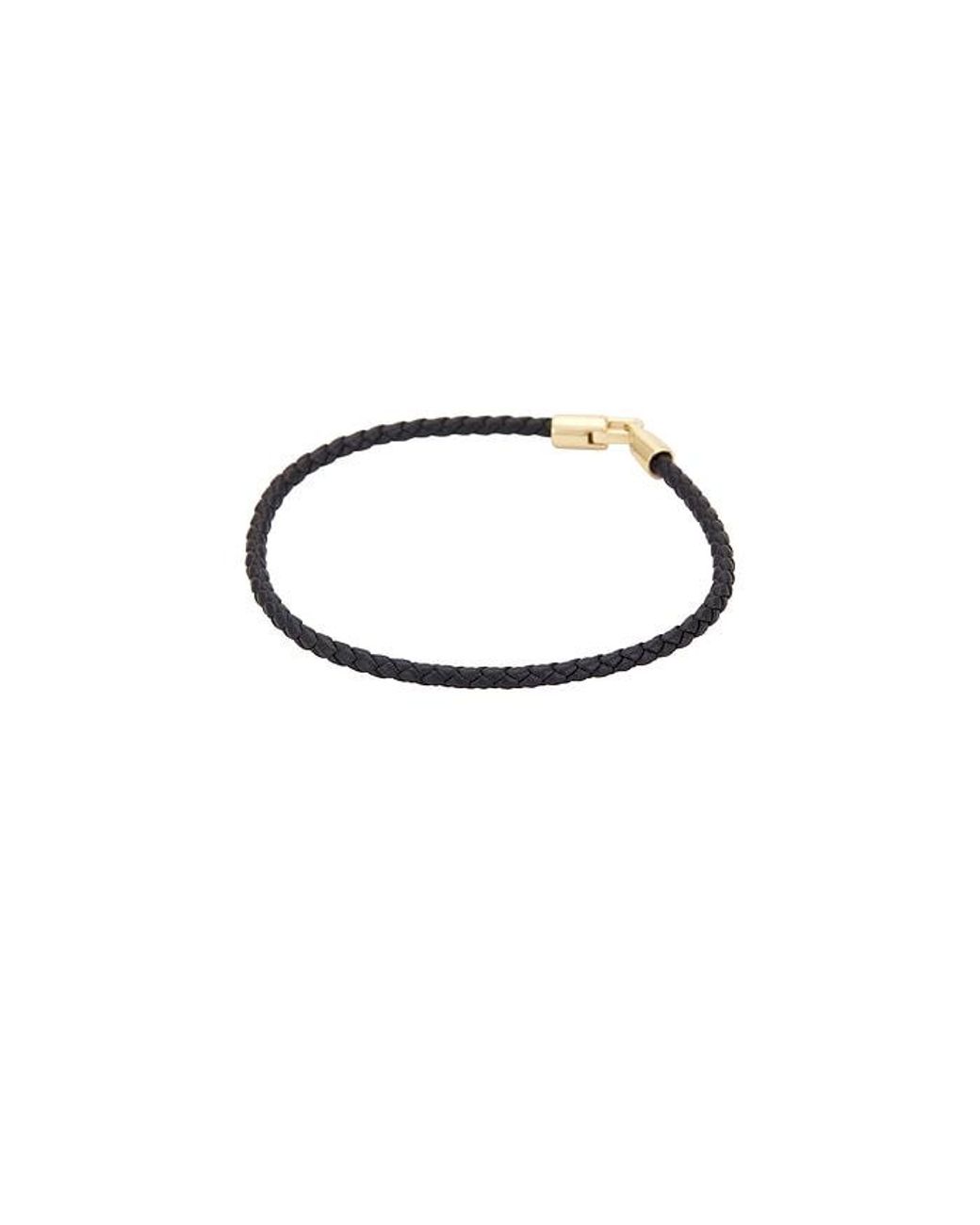 Miansai Black Cruz Leather Bracelet for men
