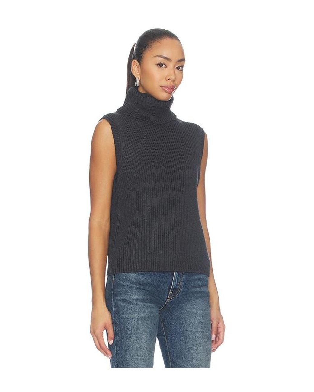 Lovers + Friends Blue Keris Turtle Neck Vest