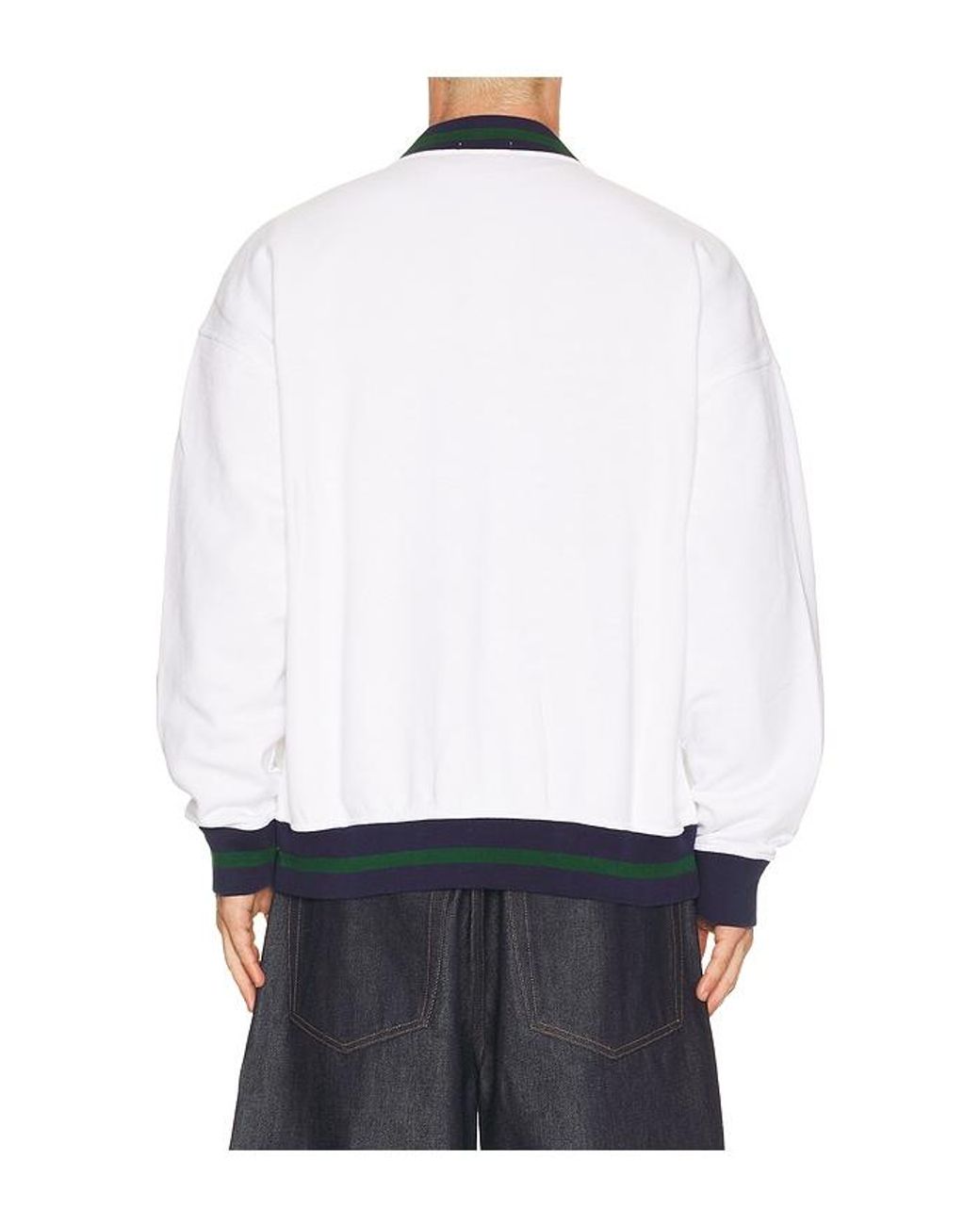 Polo Ralph Lauren White Tennis Baseball Jacket for men
