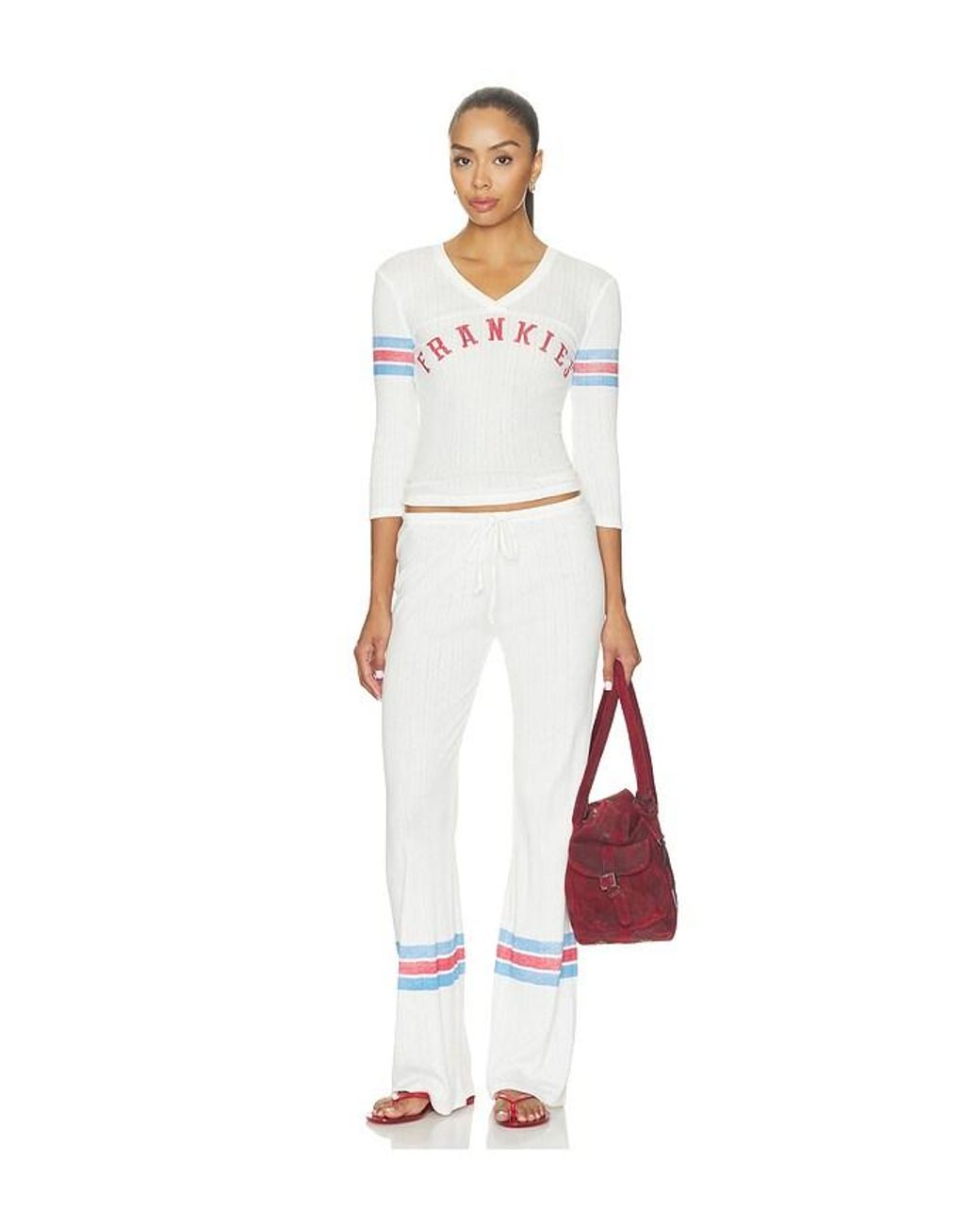 Frankie's Bikinis White Class Act Pointelle Pant
