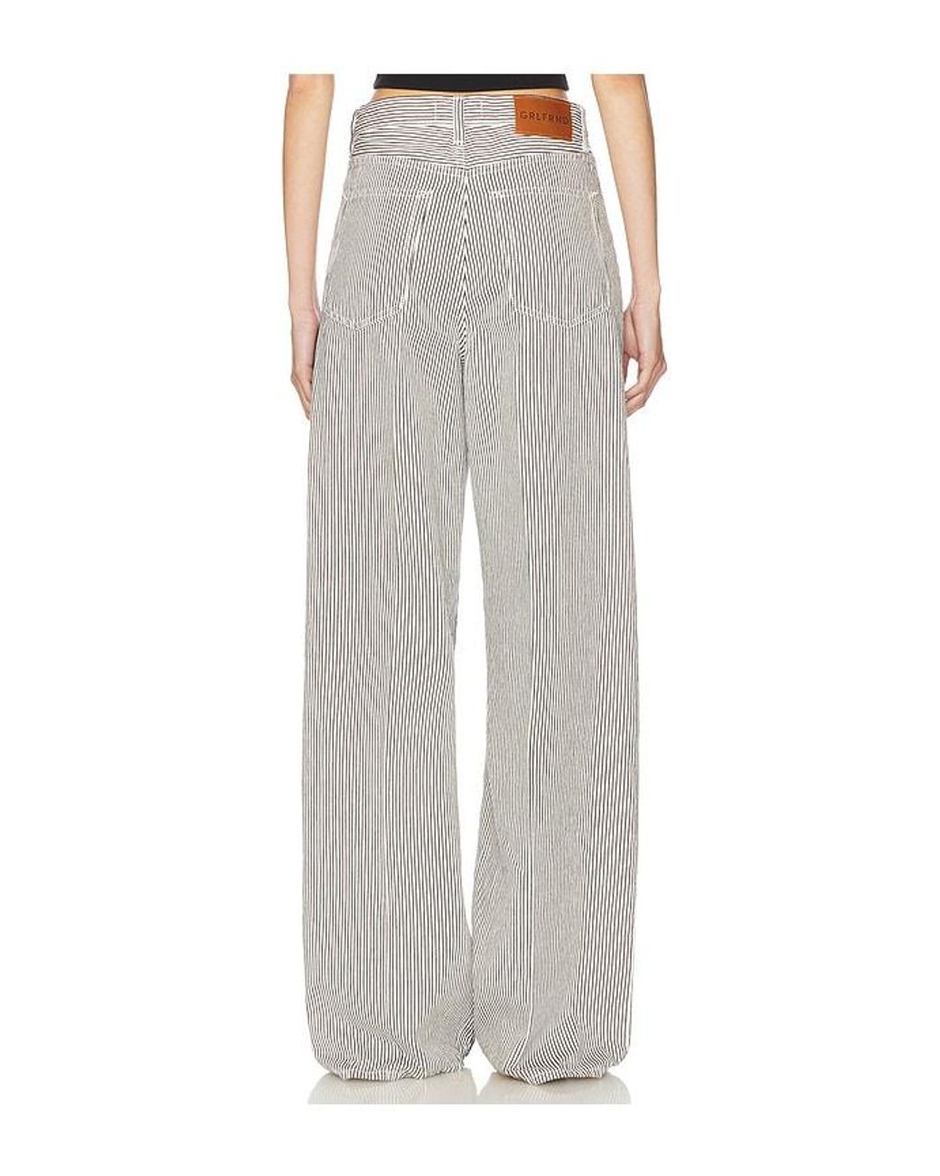 GRLFRND Gray Rey High Rise Wide Jeans