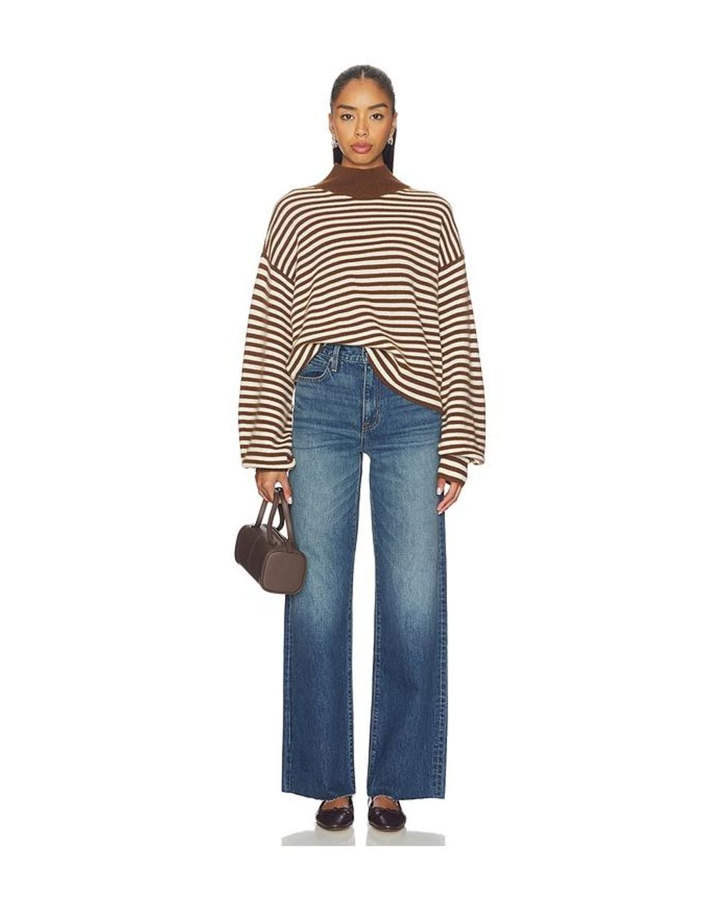SLVRLAKE Denim Blue Grace High Rise Wide Leg Jeans