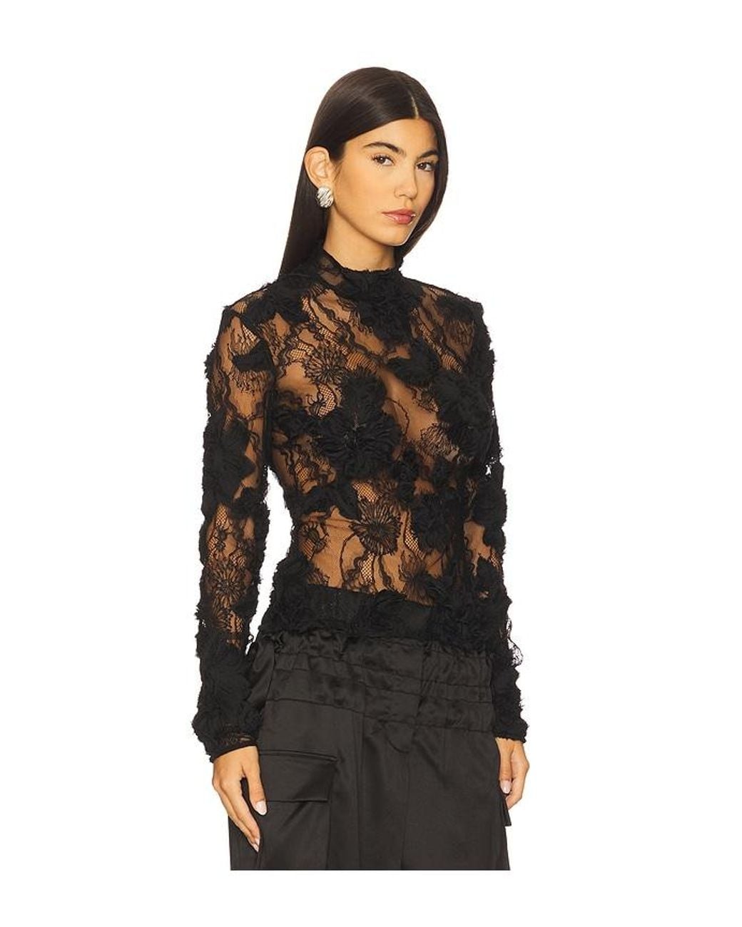 AKNVAS Black Freja Lace Top