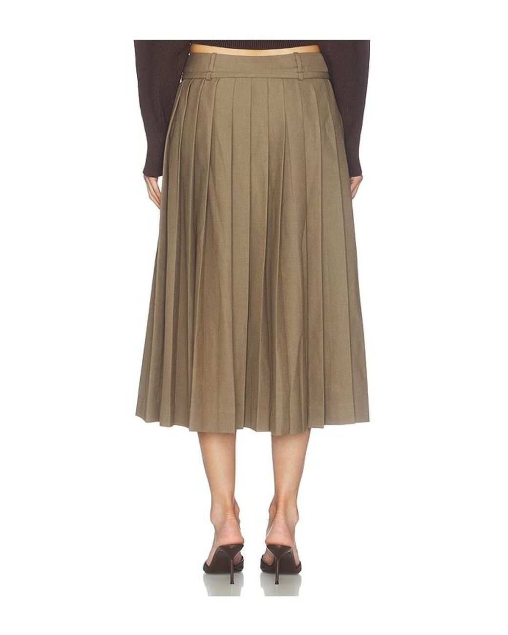 Camila Coelho Natural Kenna Midi Skirt
