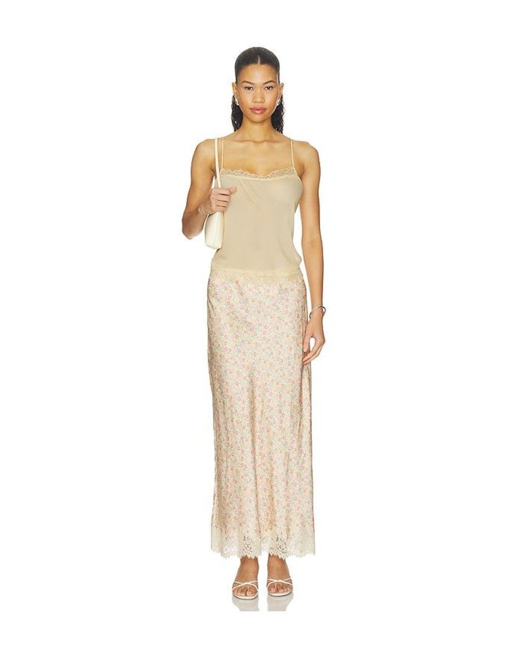 Rixo Natural Matilde Skirt