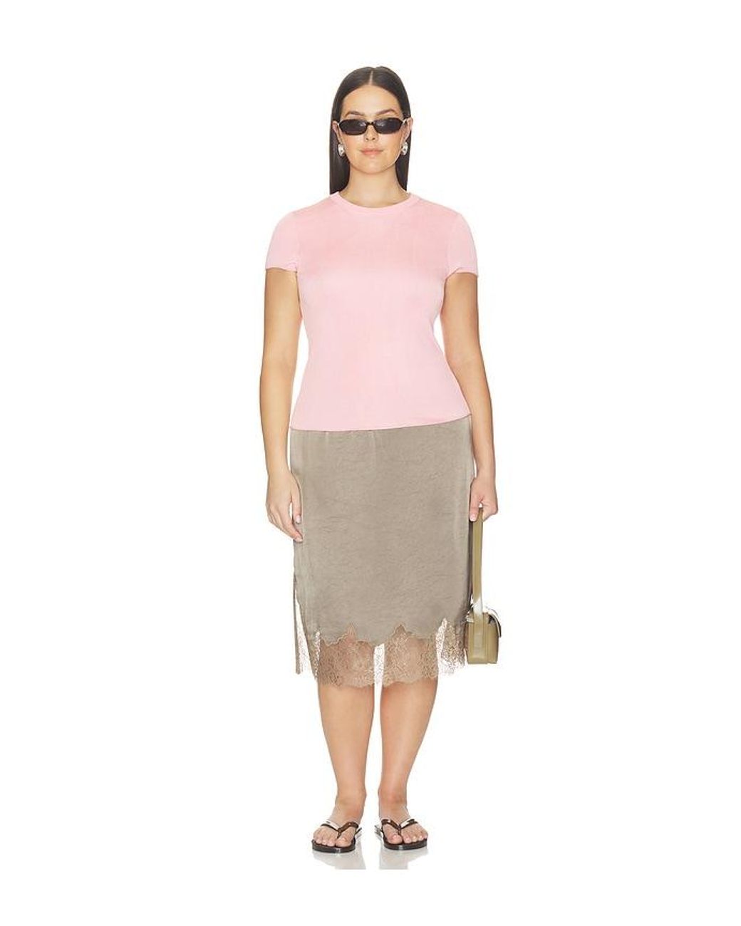 L'academie Pink 'Academie Kiersey Knit T-Shirt