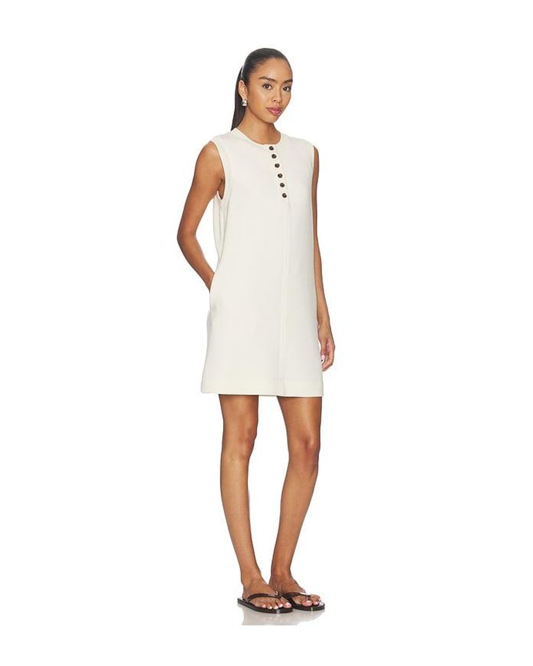 Varley White Elba Tank Mini Dress