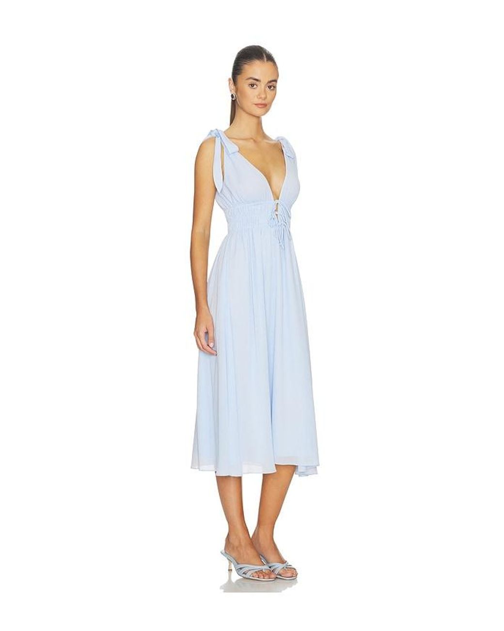 Tularosa White Adrienne Midi Dress