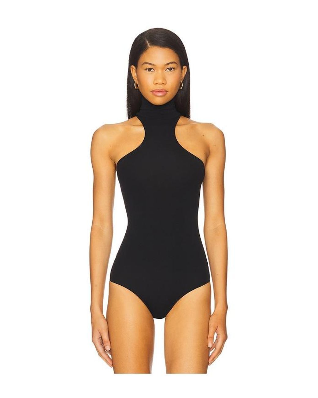 Commando Black Ballet Racer Turtleneck Bodysuit