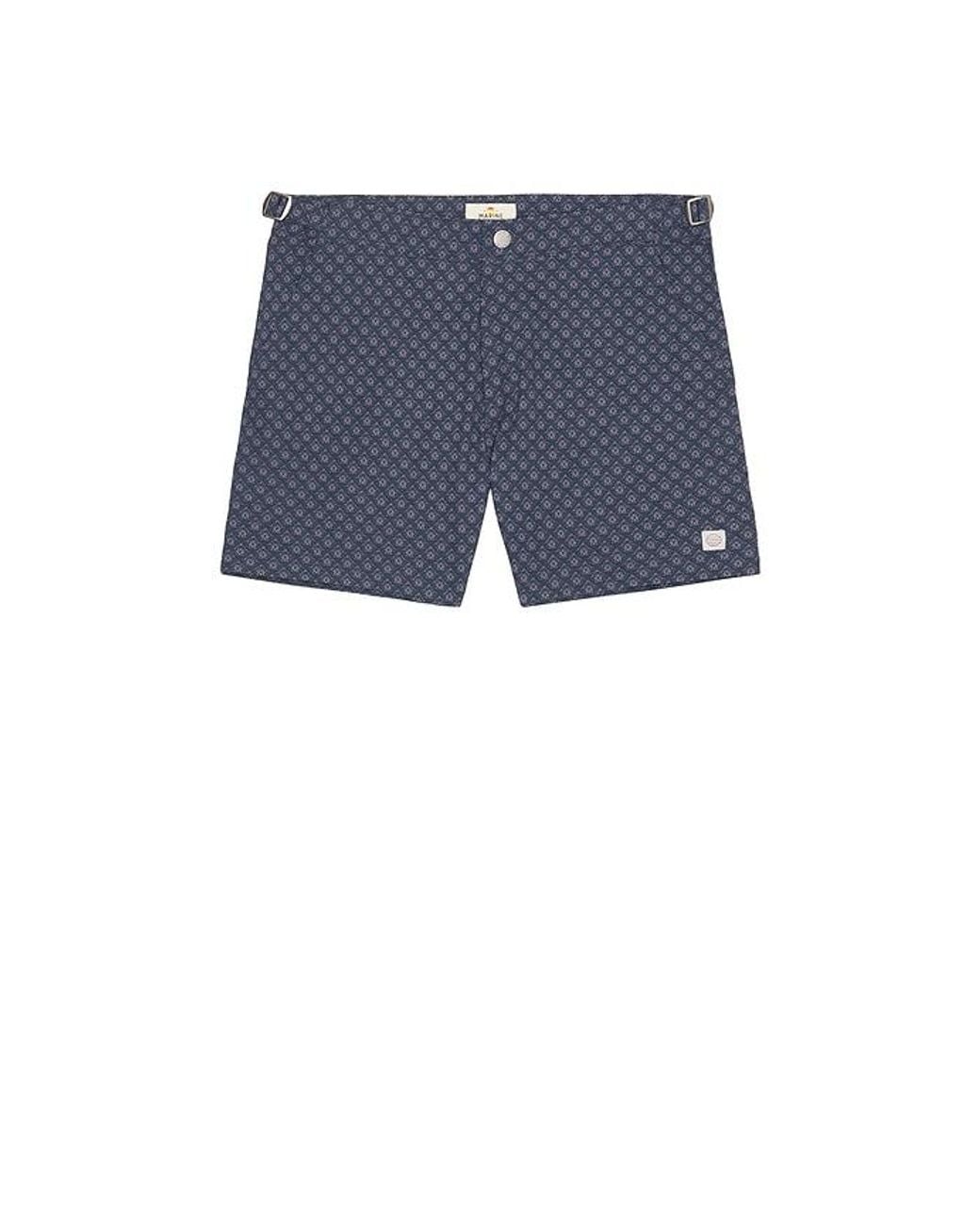 Marine Layer Blue Tailored 5 Swim Trunk for men