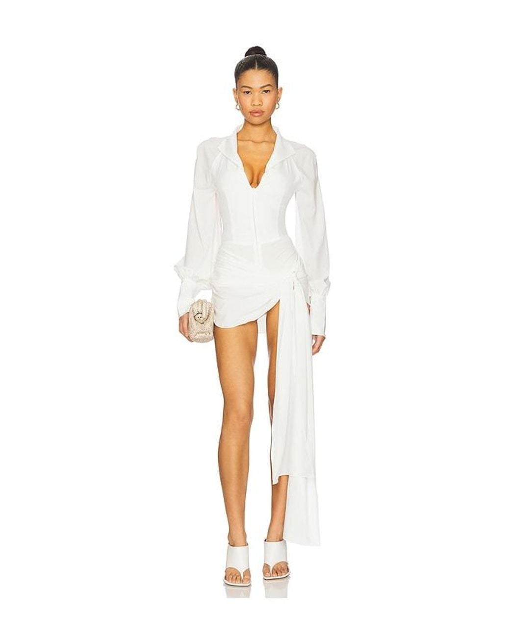 Kim Shui White Jeannie Mini Dress