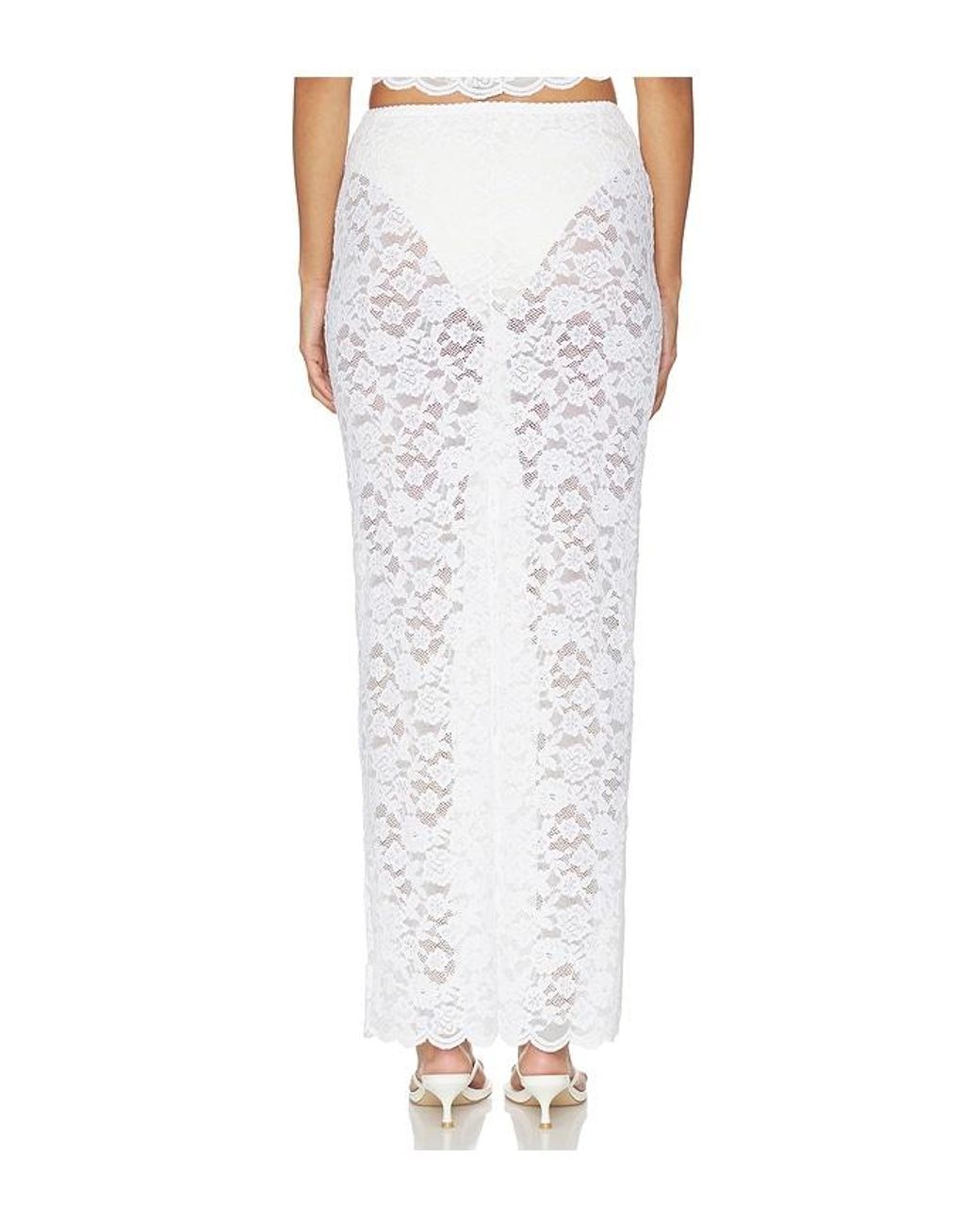Nbd White Asta Maxi Skirt