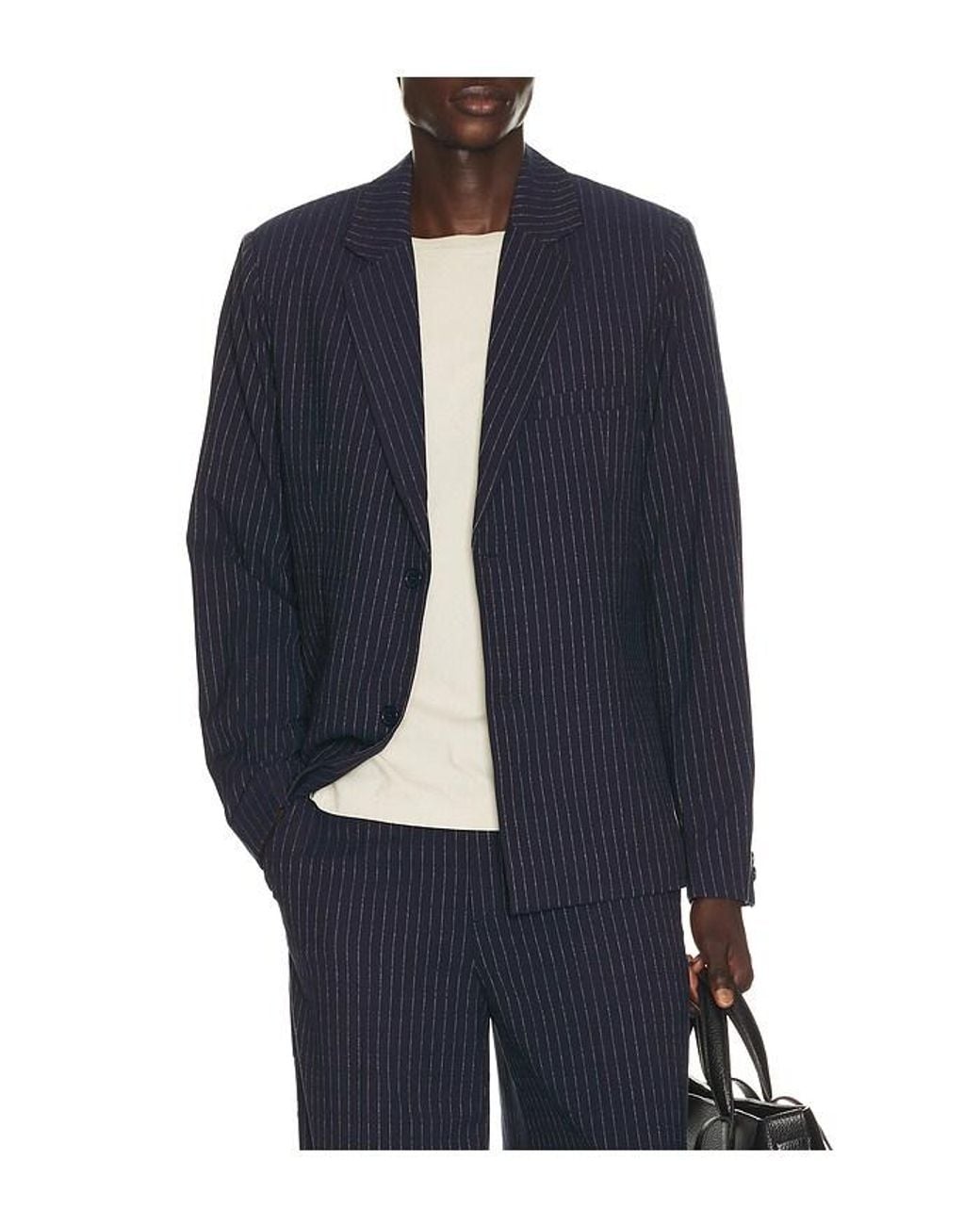 KROST Blue Double-Button Pinstripe Blazer for men