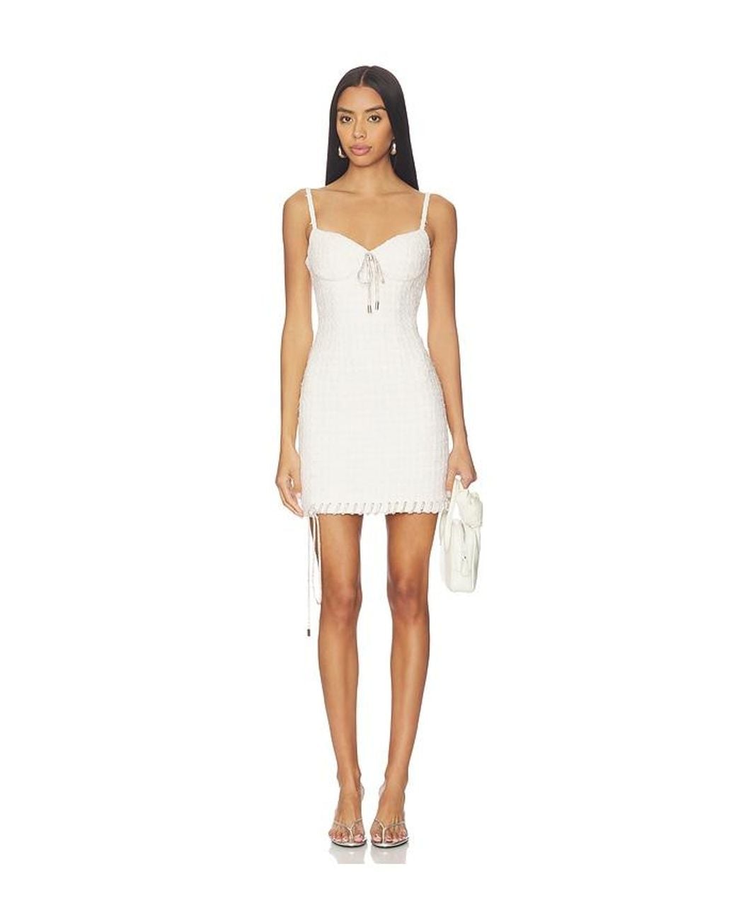 Area White Tweed Lady Mini Dress