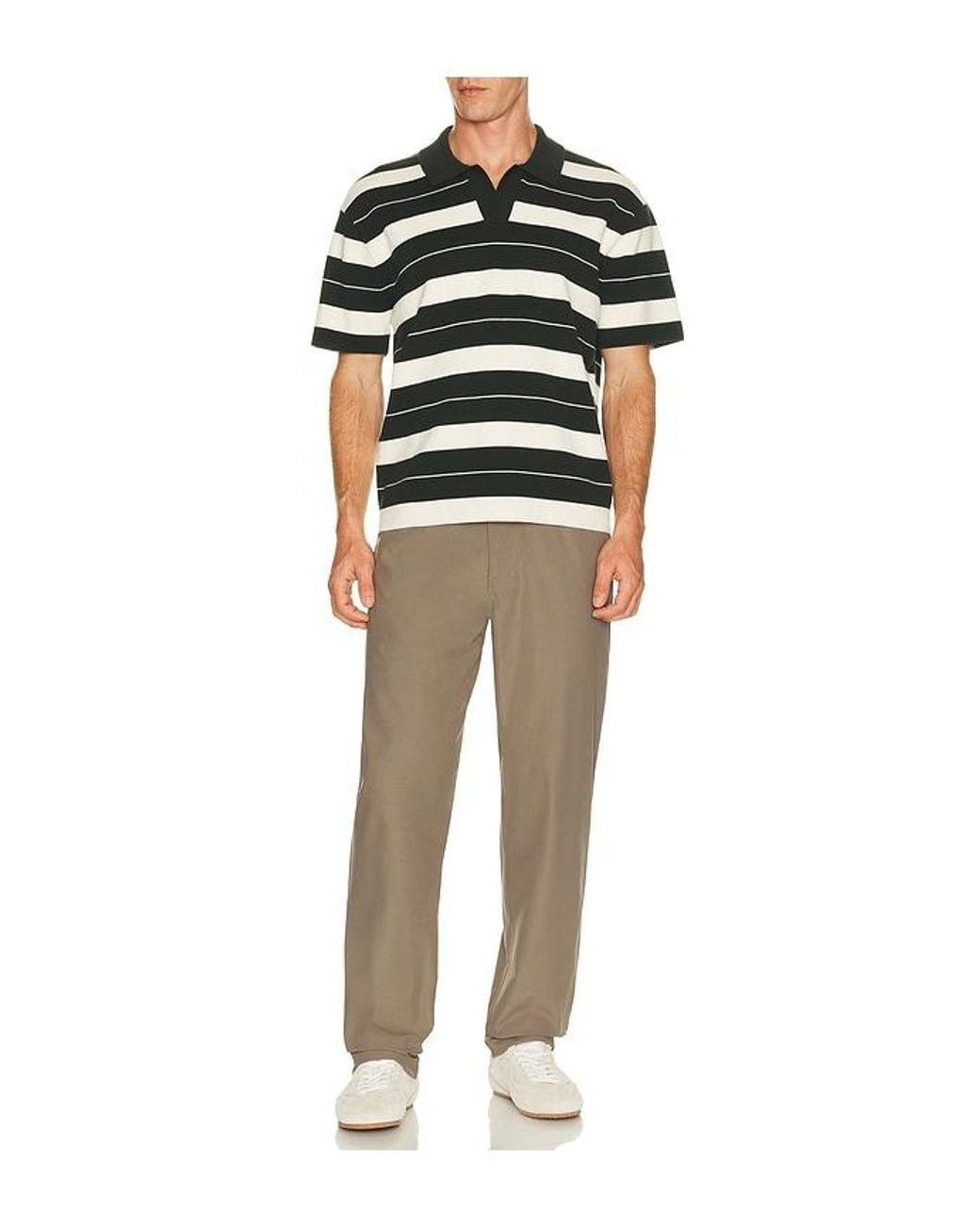 lululemon athletica Multicolor Knit Stripe Short Sleeve Polo Shirt for men