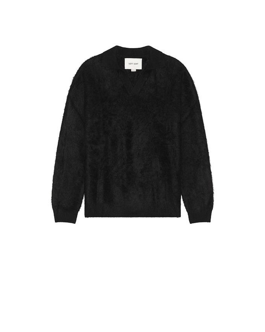 Soft Goat Black Brushed Polo for men
