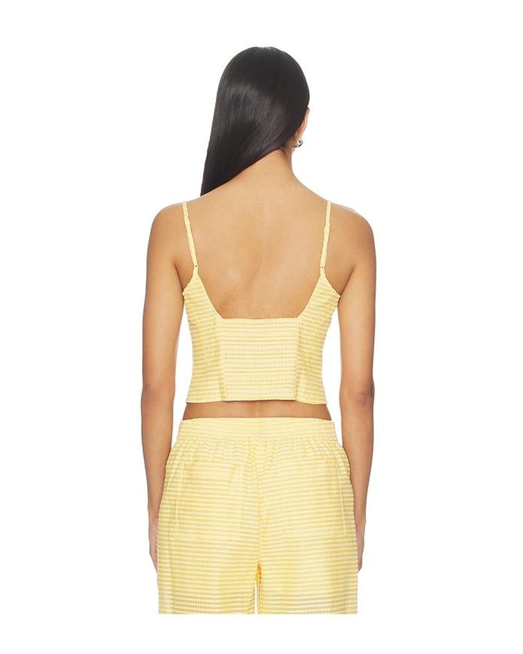 Jonathan Simkhai Yellow Lenora Bustier Top