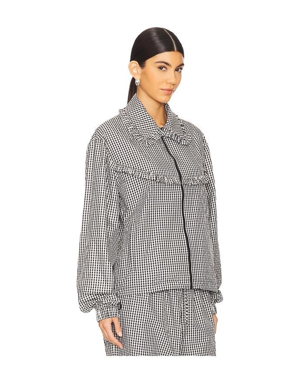 Tanner Fletcher Gray Trainingsjacke Archie Ruffle Trim