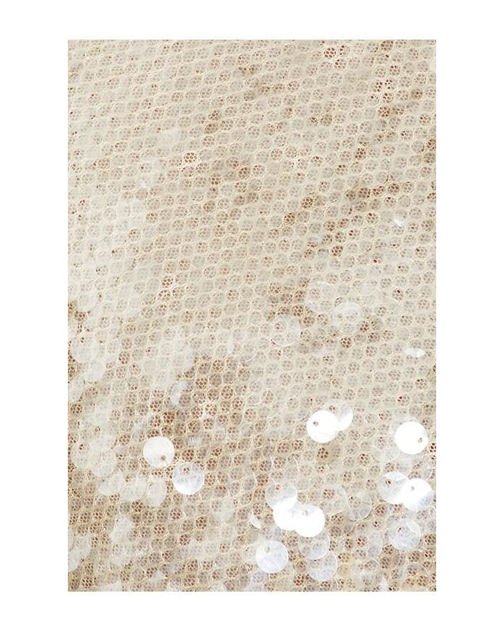 Monse White Sequin Mesh Top
