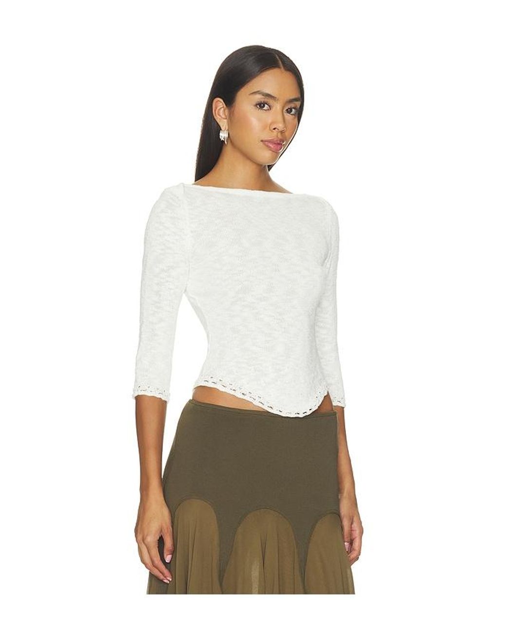 With Jean White Lili Top