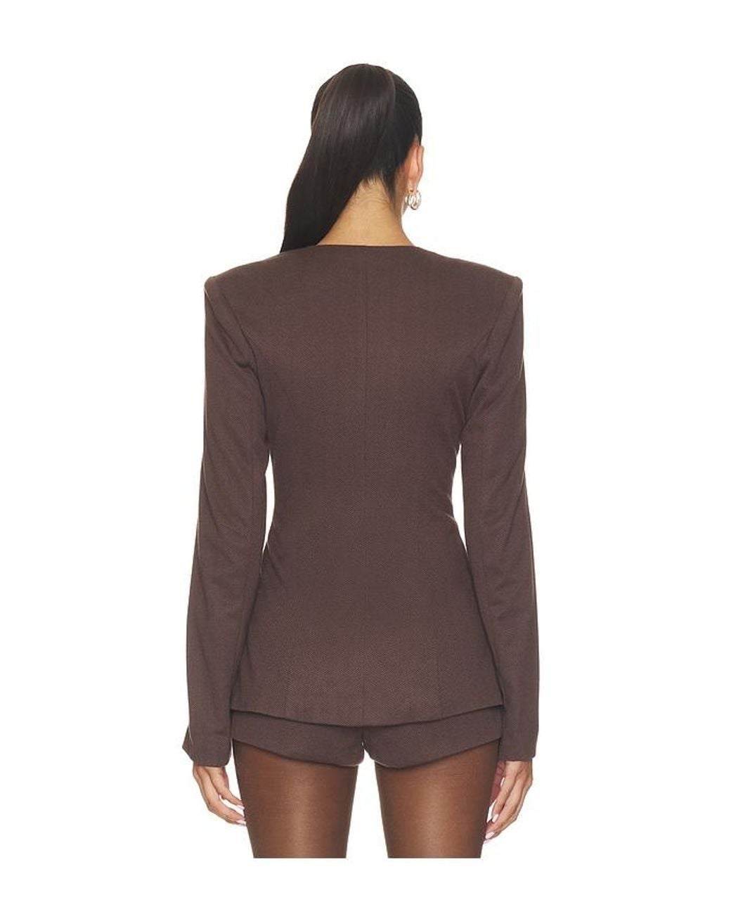 ALL THE WAYS Brown Trina Collarless Blazer