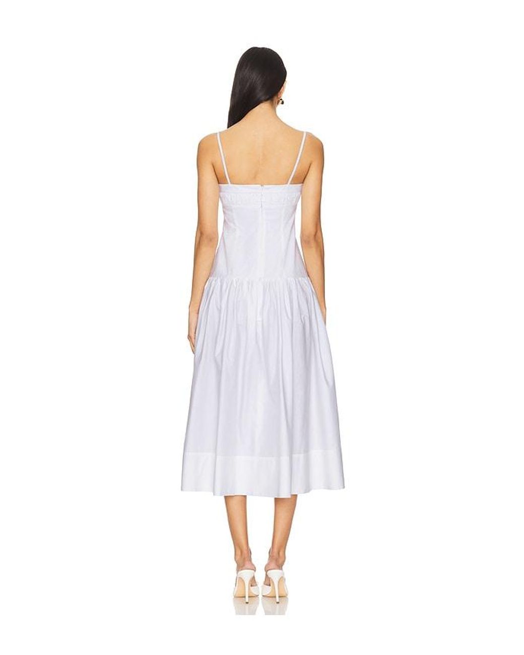 LPA White Katya Midi Dress