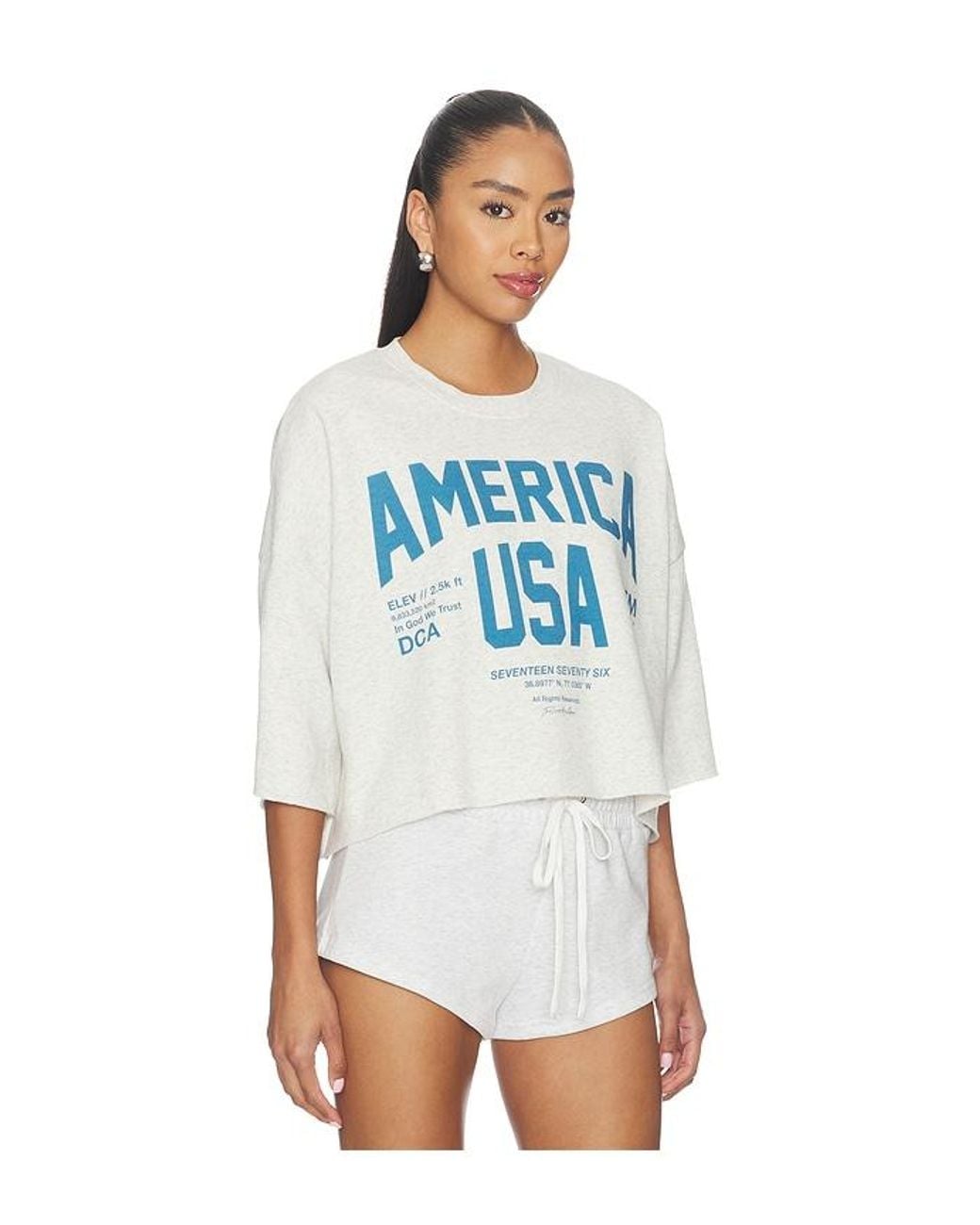 The Laundry Room White Welcome To America Crop Jumper