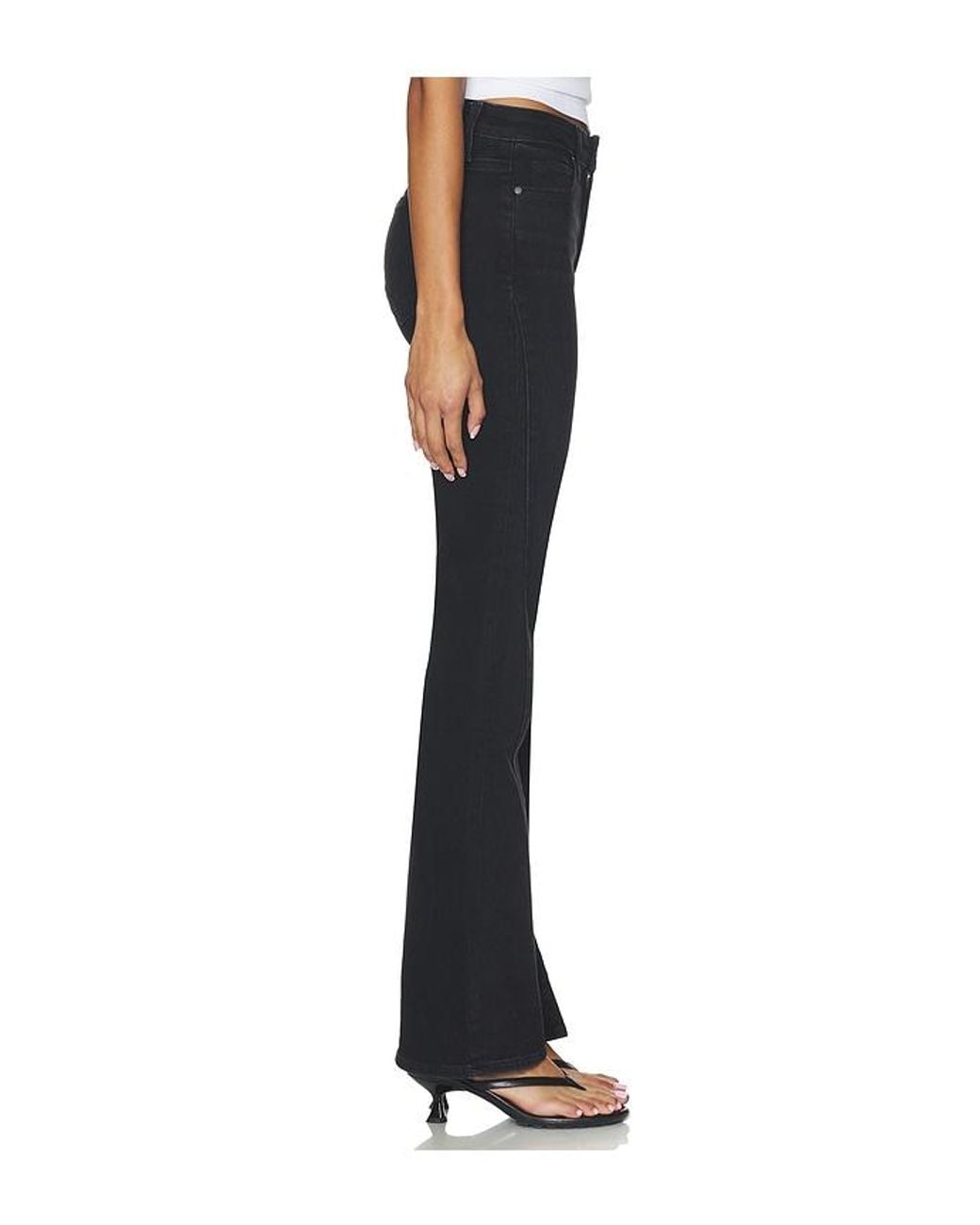 PAIGE Black High Rise Laurel Canyon With Twisted Seam Bootcut Jeans