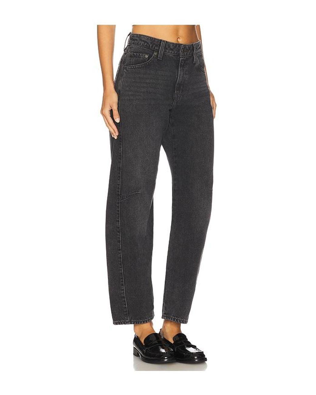 Levi's Black Baggy Dad Barrel Jeans