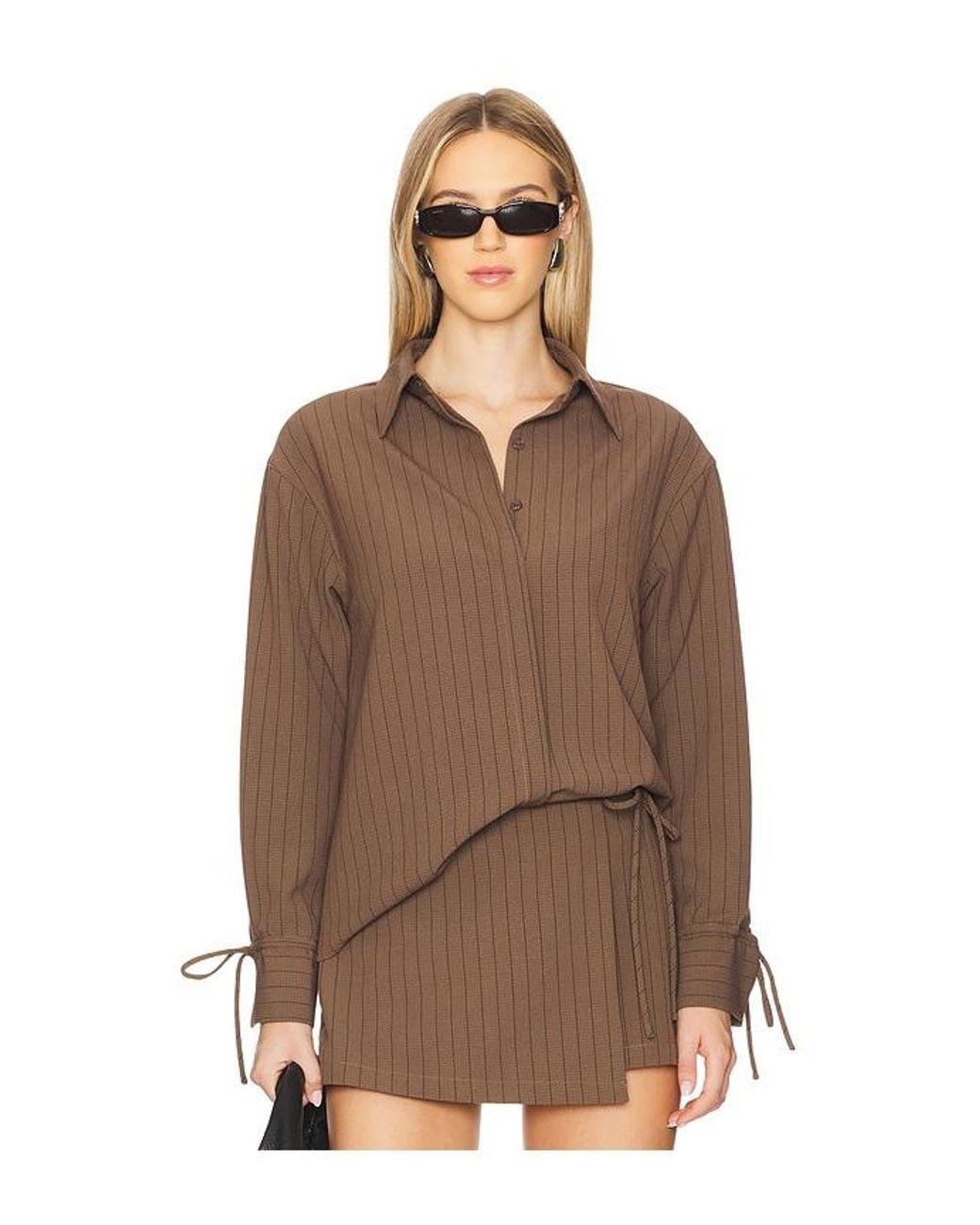 Line & Dot Brown Koa Shirt