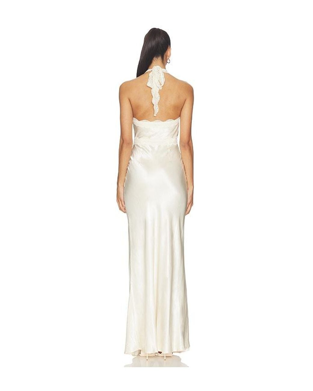 SNDY'S White Tonya Slip Maxi Dress
