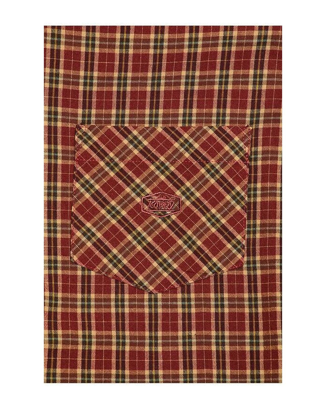 KAPPY DESIGN Brown Omad Plaid Shirt for men