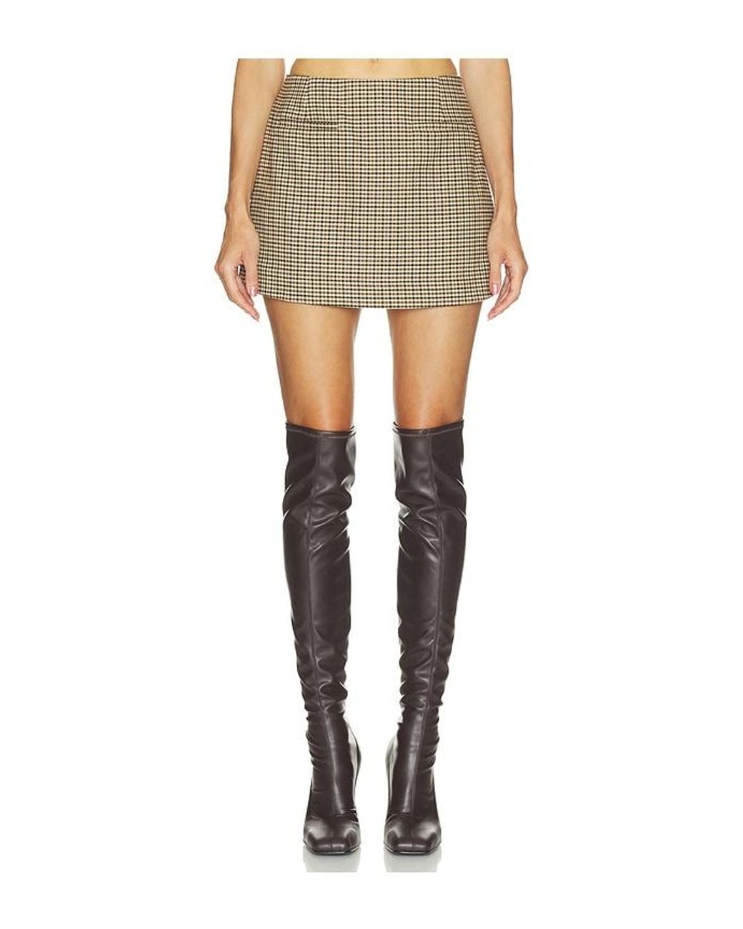 Sans Faff Natural Check Mini Skort