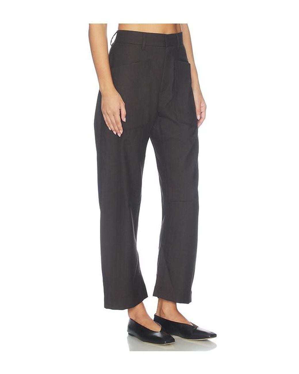 Nili Lotan Black Shon Wool Pant