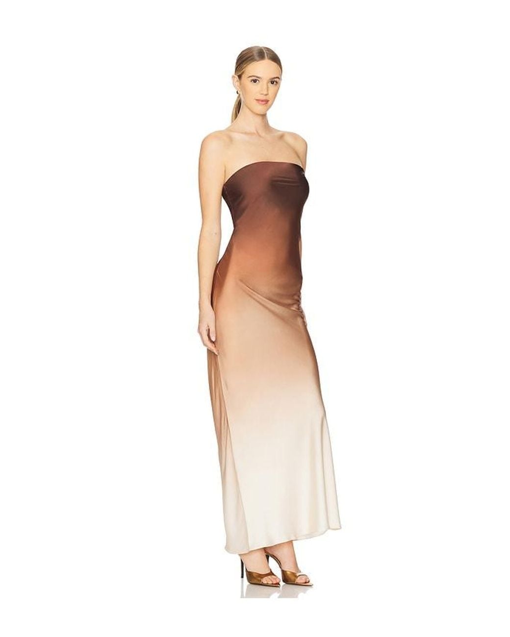 Rococo Sand White Strapless Maxi Dress