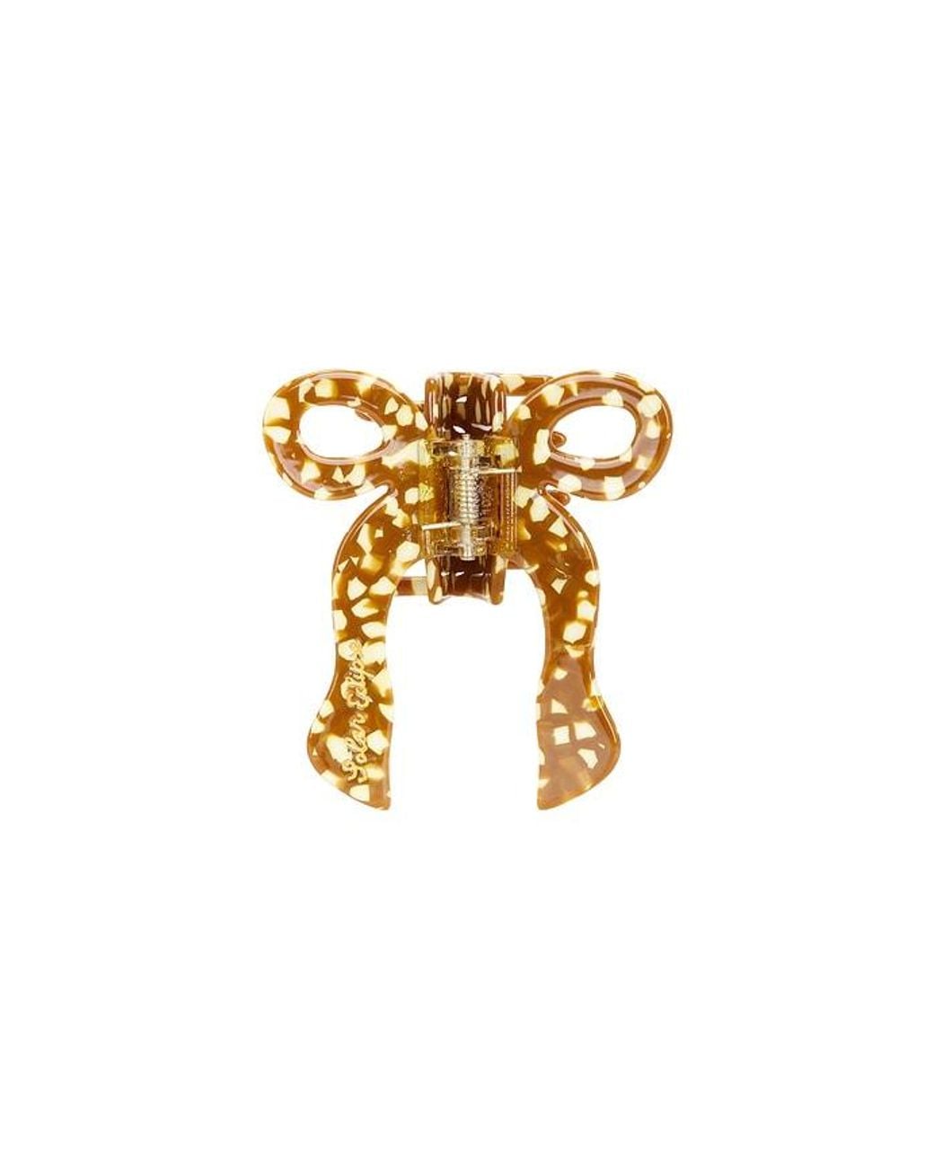 Solar Eclipse Metallic Hand-Painted Coquette Bow Claw Hair Clip