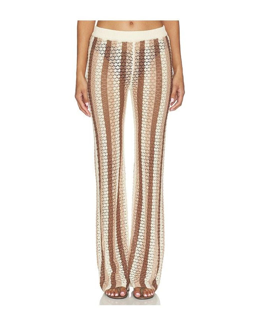 superdown White Francie Crochet Pant