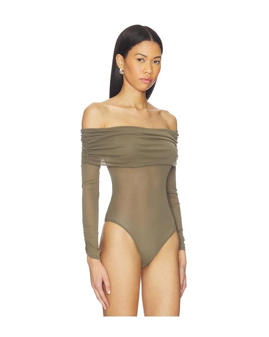 Free People Green Forget Me Not Bodysuit