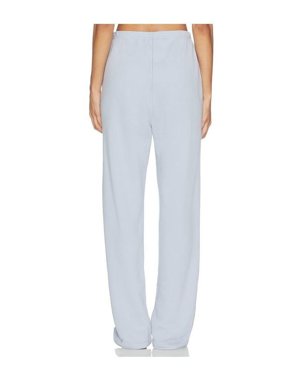 Lunya White Silksweats Lightweight Reversible Straight Leg Pant