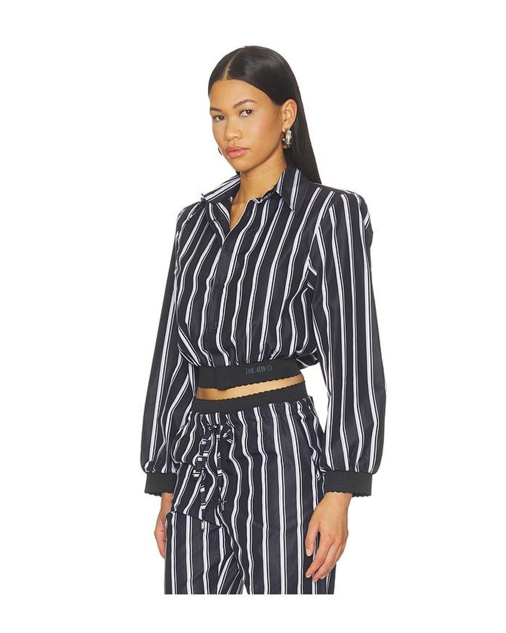 The Attico Blue Striped Poplin Shirt