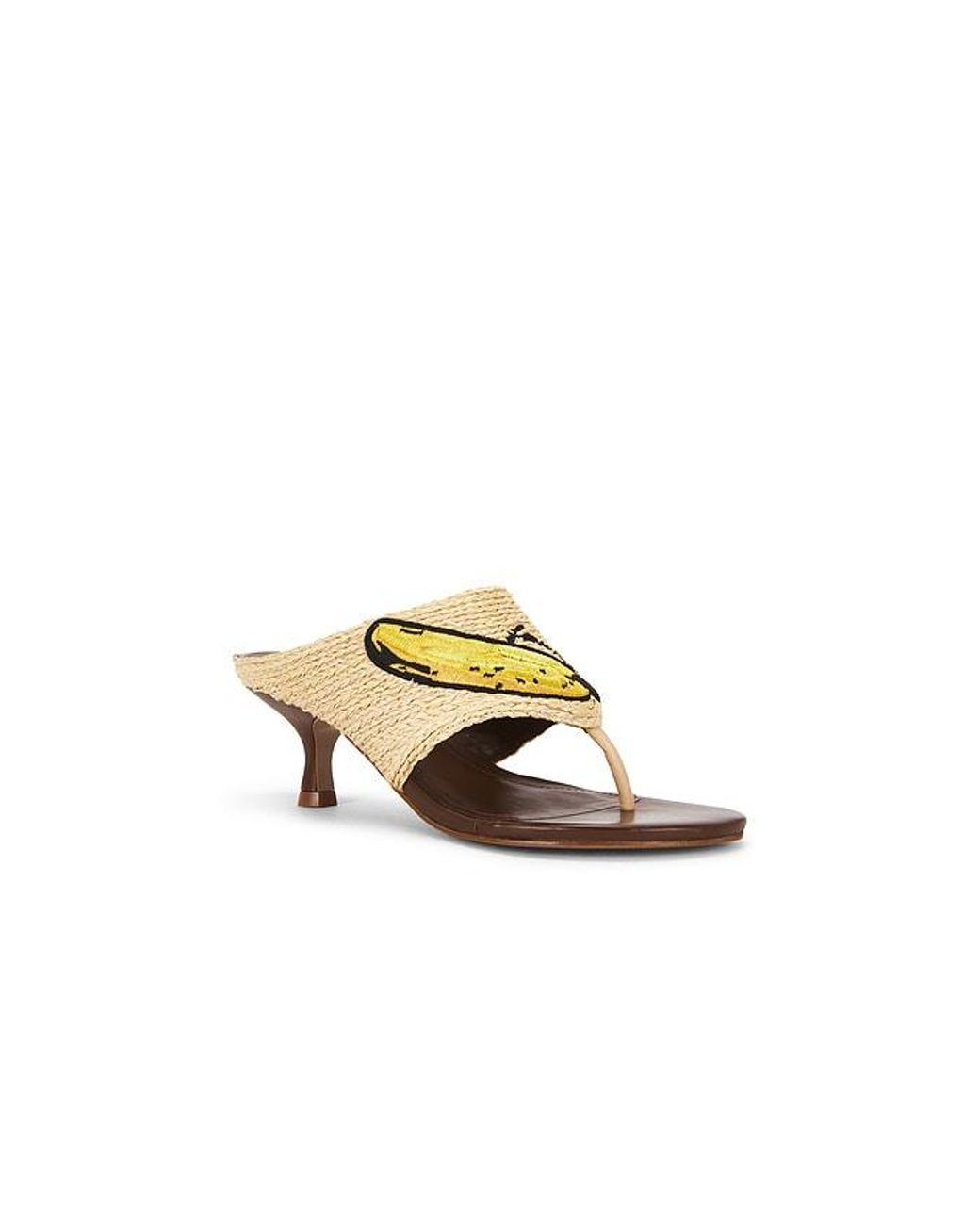 Farm Rio Metallic Raffia Icons Kitten Heel