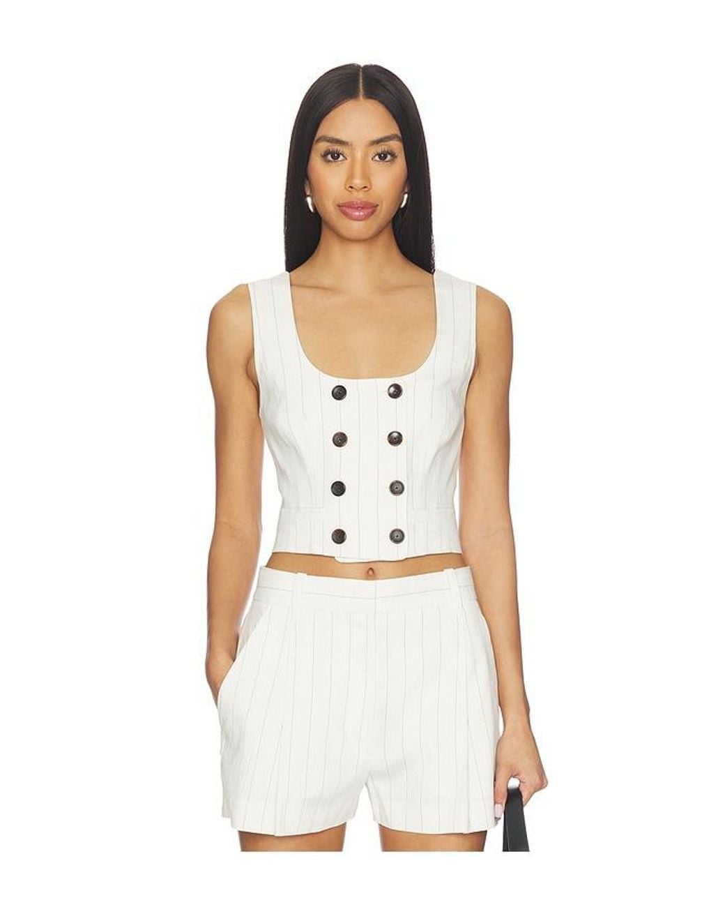 A.L.C. White Darcy Top