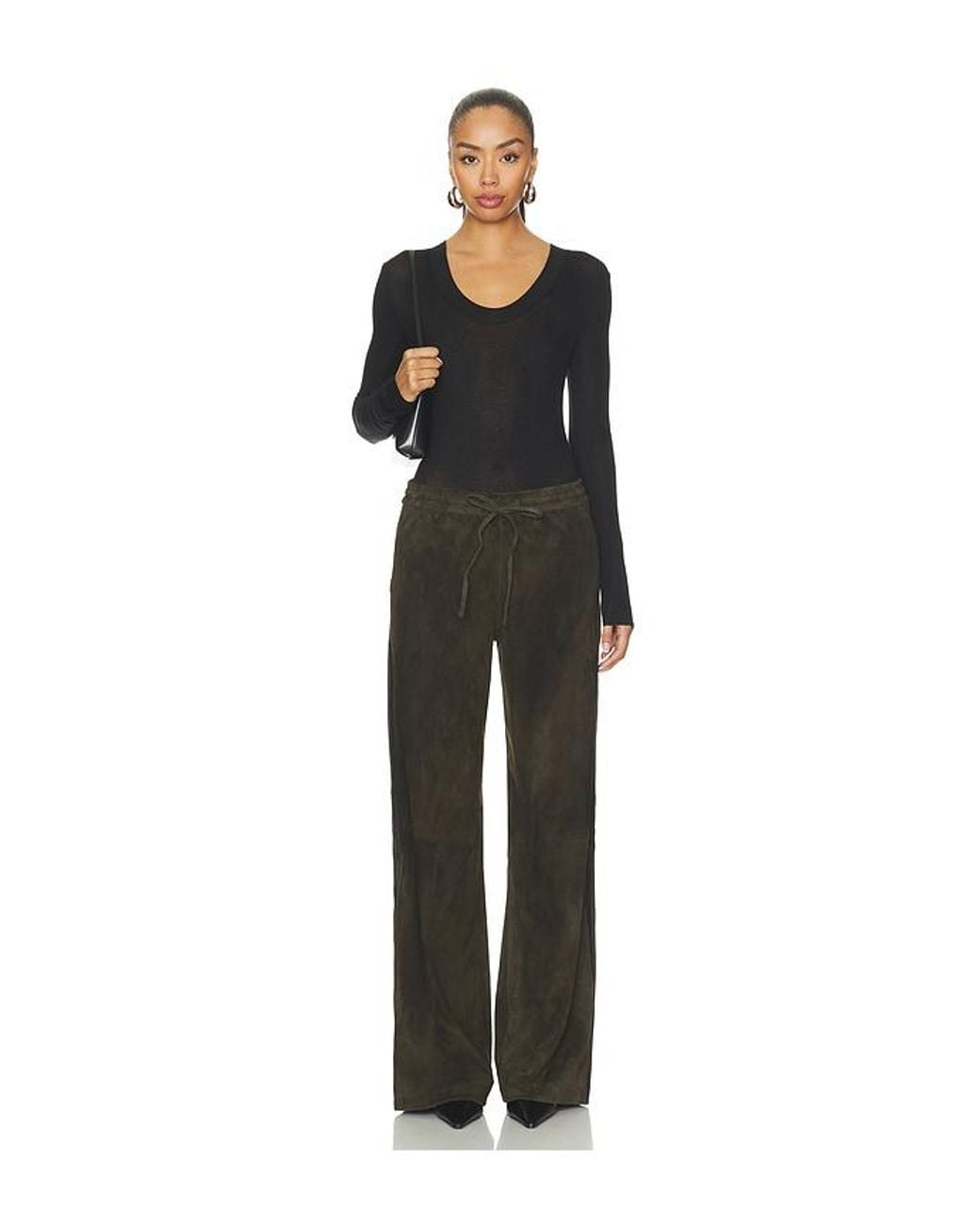 SPRWMN Black Baggy Athletic Sweatpants