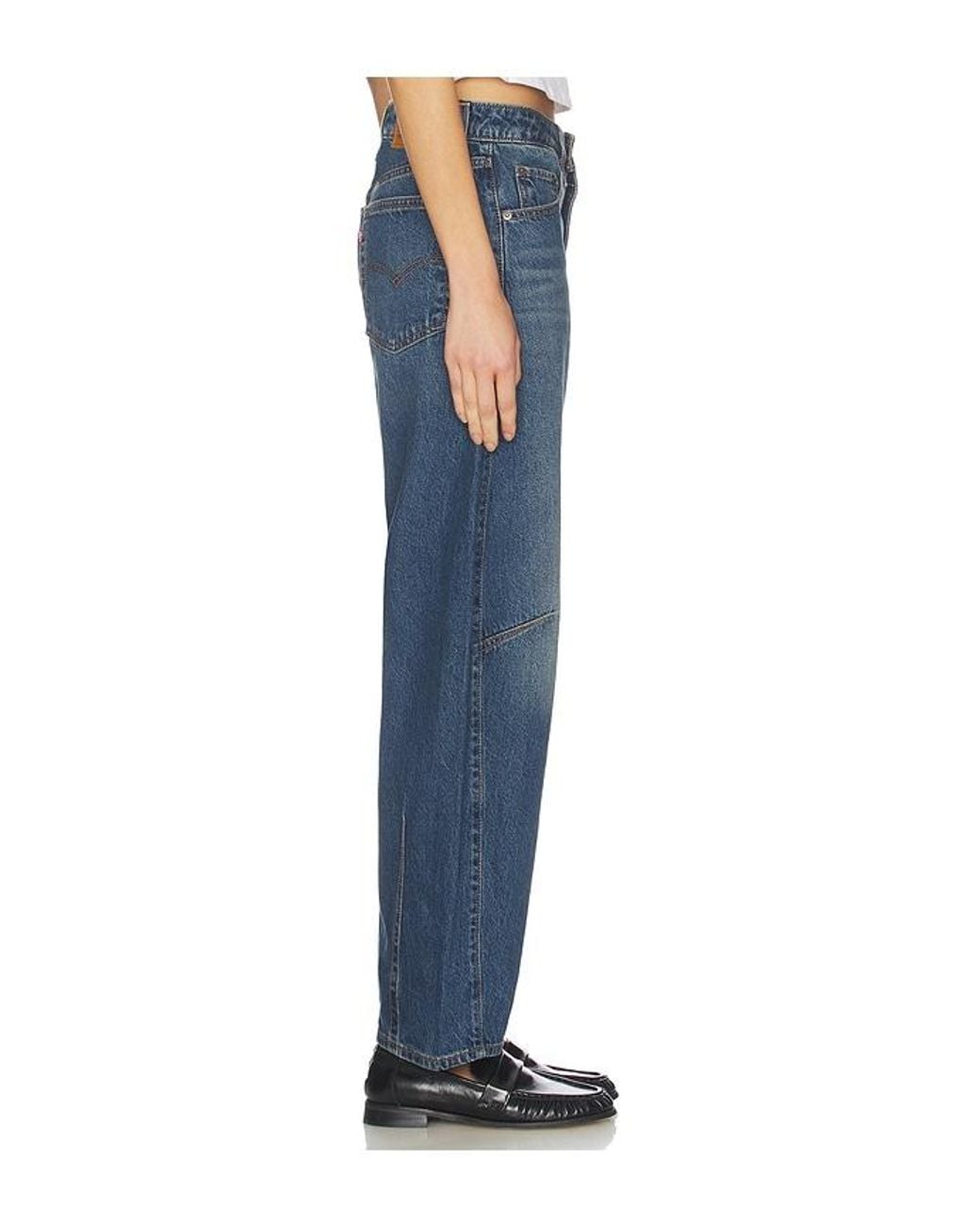 Levi's Blue Baggy Dad Barrel Jeans